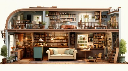 furniture cutaway house