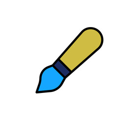 Paint Brush Filled Line Icon