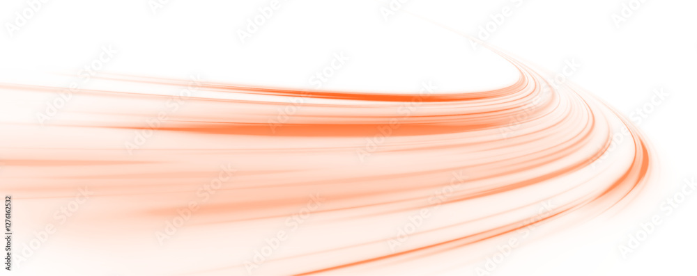 Poster Neon stripes in the form of drill, turns and swirl. Illustration of high speed concept. Image of speed motion on the road. Vector PNG. Image of speed motion on the road.	