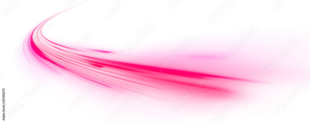 Poster Abstract technology background with red neon light. Dynamic motion stripes and glowing fire trails. Vector illustration for modern visual effects in PNG format.