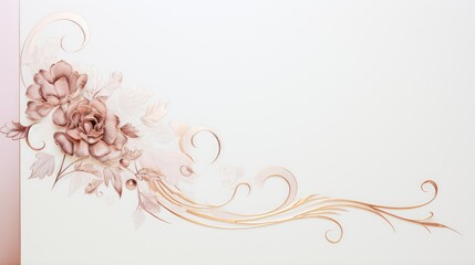 romantic rose gold borders