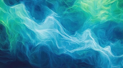Obraz premium abstract blue green swirling waves background