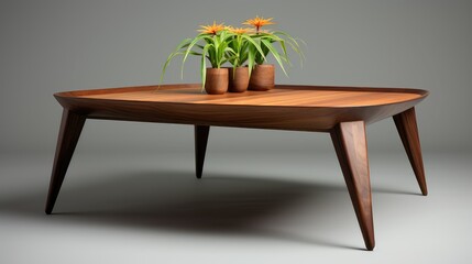 geometric coffee table isolated