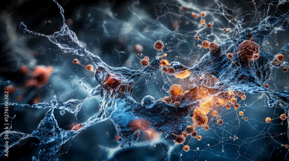 Poster Nanotechnology interactions and impacts on cellular structures digital visualization in scientific exploration