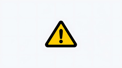 Danger warning sign with white background.	