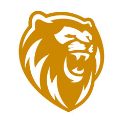 Lion Head Vector Logo Design Template