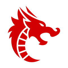 Naklejka premium Dragon Vector Logo Design Template