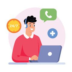 Customer Inquiries   Concepts Style illustrations. EPS 10 File stock illustration