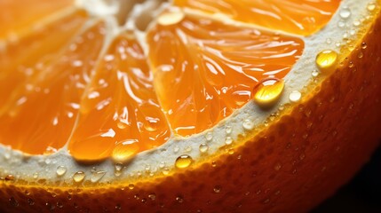 glistening juicy orange