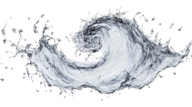 water splash isolated on white