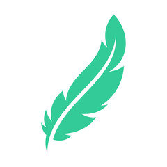 Feather Vector Logo Design Template