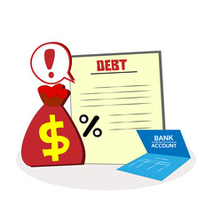 Illustration of Debt with attention signal