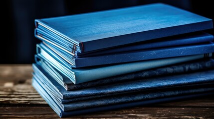 Naklejka premium photo journal blue