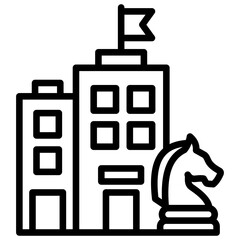 Corporate Planning Icon Line in Planning and Strategy Management Linear Icon Vector Design