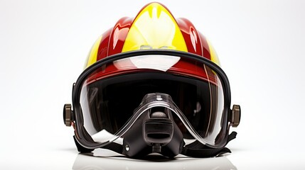 visor fire fighter white background