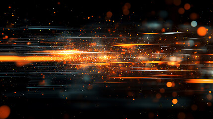 Fototapeta premium Futuristic Speed Motion Light Streaks – Cyber Technology, Data Flow, Digital Acceleration, AI branding, cyber network visuals, digital transformation concepts, high-speed data transmission discussions