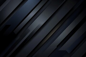 Obraz premium Dark deep black dynamic abstract vector background with diagonal lines, a gradient from light to deep black, and geometric shapes for an abstract design. Vector illustration style