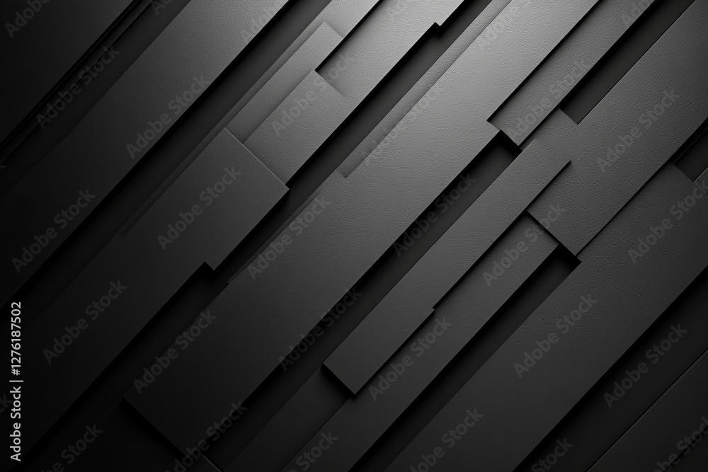 Poster dark deep black dynamic abstract vector background with diagonal lines, a gradient from light to dee