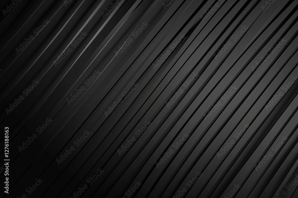 Poster dark deep black dynamic abstract vector background with diagonal lines, a gradient from light to dee