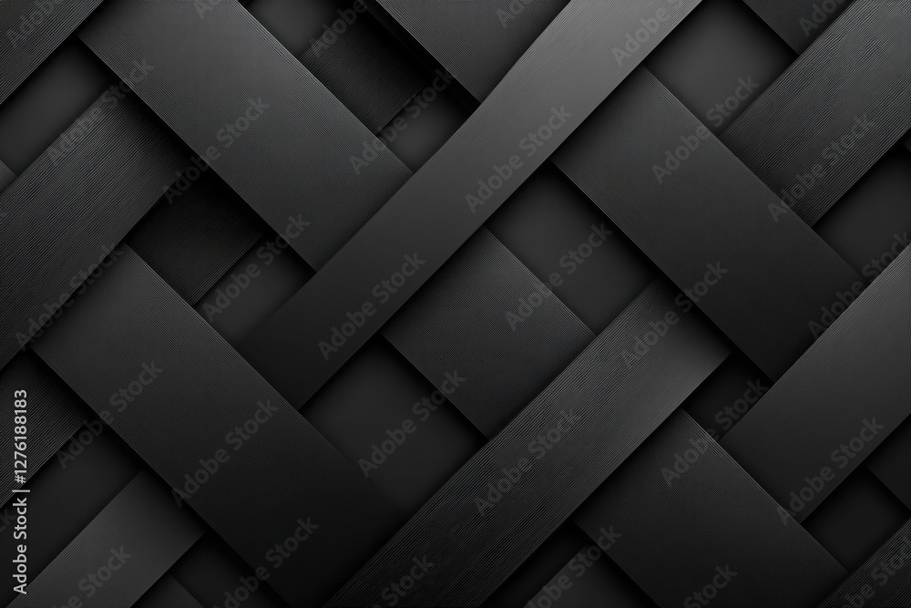 Poster dark deep black dynamic abstract vector background with diagonal lines, a gradient from light to dee