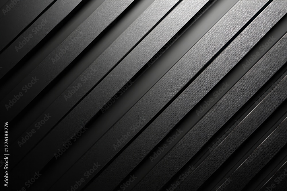 Poster dark deep black dynamic abstract vector background with diagonal lines, a gradient from light to dee