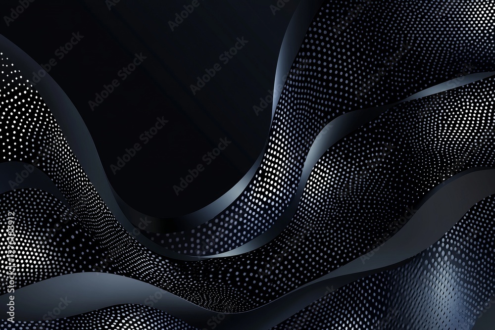 Poster dark deep black dynamic abstract vector background with diagonal lines, a gradient from light to dee