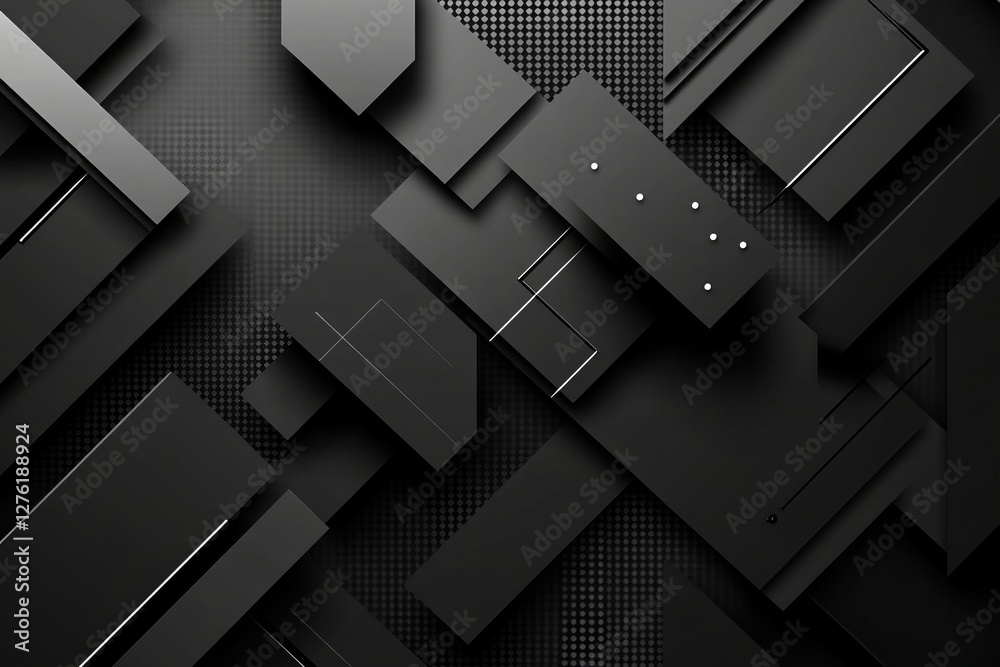 Poster dark deep black dynamic abstract vector background with diagonal lines, a gradient from light to dee