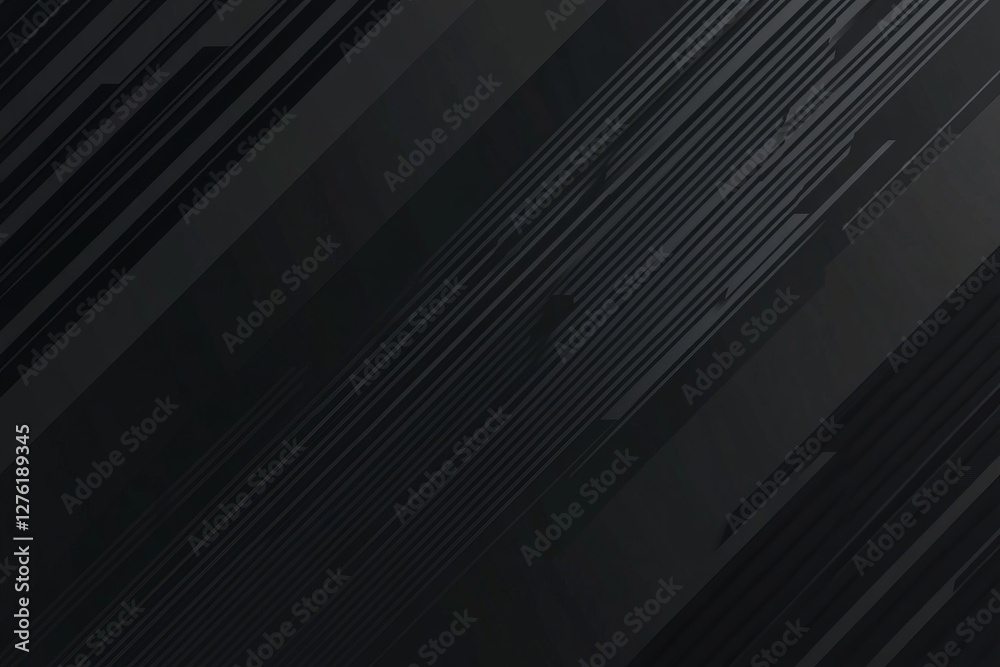 Poster dark deep black dynamic abstract vector background with diagonal lines, a gradient from light to dee
