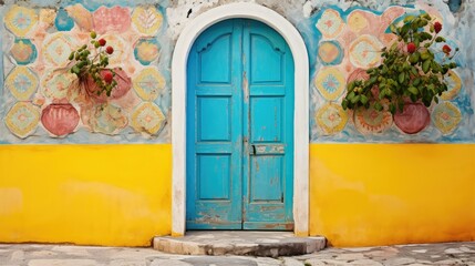 Fototapeta premium panels colorful doors