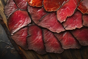 Sliced Smoked Beef: Delicious, Rich, Flavorful, Appetizing Meat Delicacy, Gourmet Food Experience