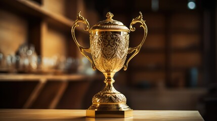 intricate gold trophy