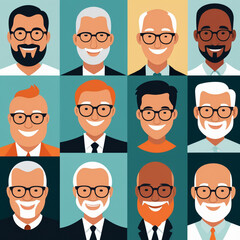 Fototapeta premium Smiling men displaying unique styles and personalities
