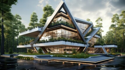 Fototapeta premium design modern architecture office