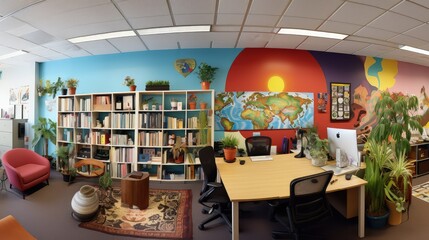 quirky office panorama