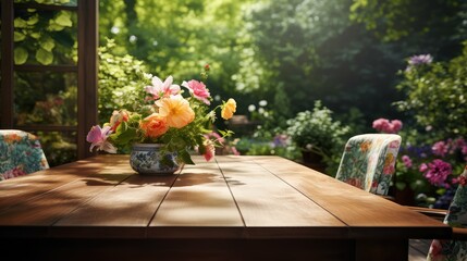flowers meeting table above