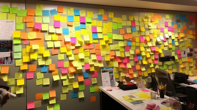 creativy post it wall