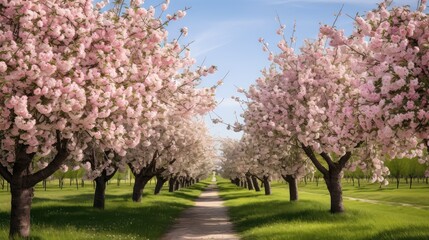blossoms trees in yard