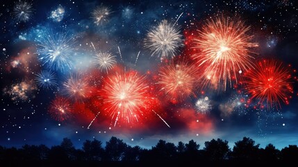 sky red white blue sparkle