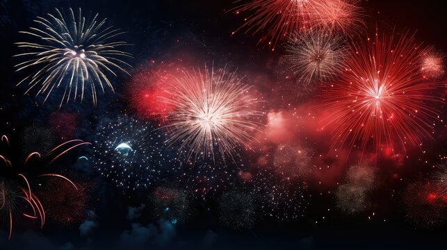 fireworks patriotic background red