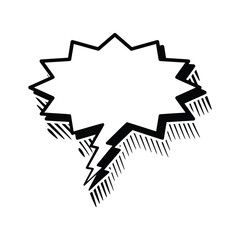 Line Art Speech Bubbles with Outline Shadows for Creative Designs