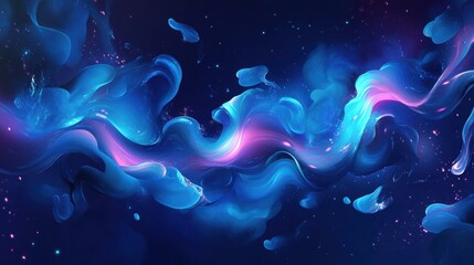 Obraz premium abstract blue nebula swirl