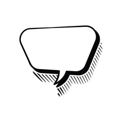 Line Art Speech Bubbles with Outline Shadows for Creative Designs