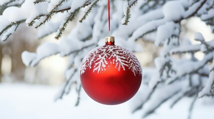 outdoor christmas ornament red