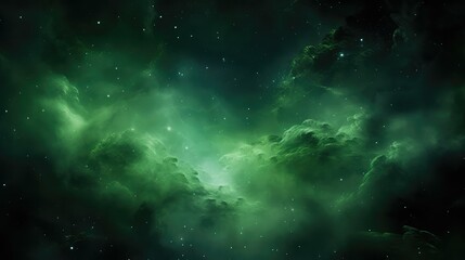 Obraz premium sky nebula green