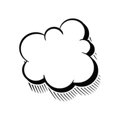 Line Art Speech Bubbles with Outline Shadows for Creative Designs