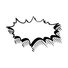 Line Art Speech Bubbles with Outline Shadows for Creative Designs