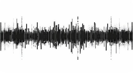 Sound wave illustration on white. Music production and audio technology background