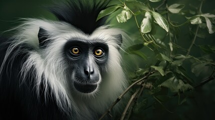 Fototapeta premium foliage black smoke on white