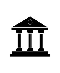 Greek temple or bank icon