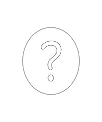 question mark icon with thin outline